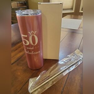 Brand New 50 & Fabulous travel cup